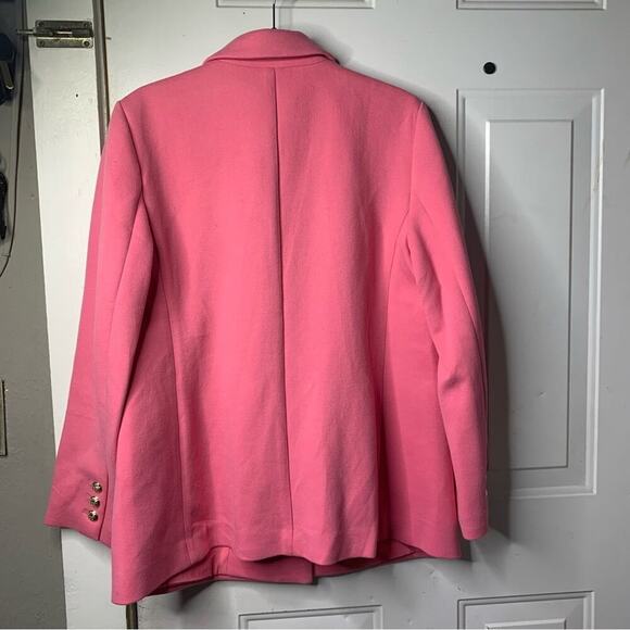 Talbots double breasted hot pink barbie core jacket size 14 valentine - Picture 6 of 6